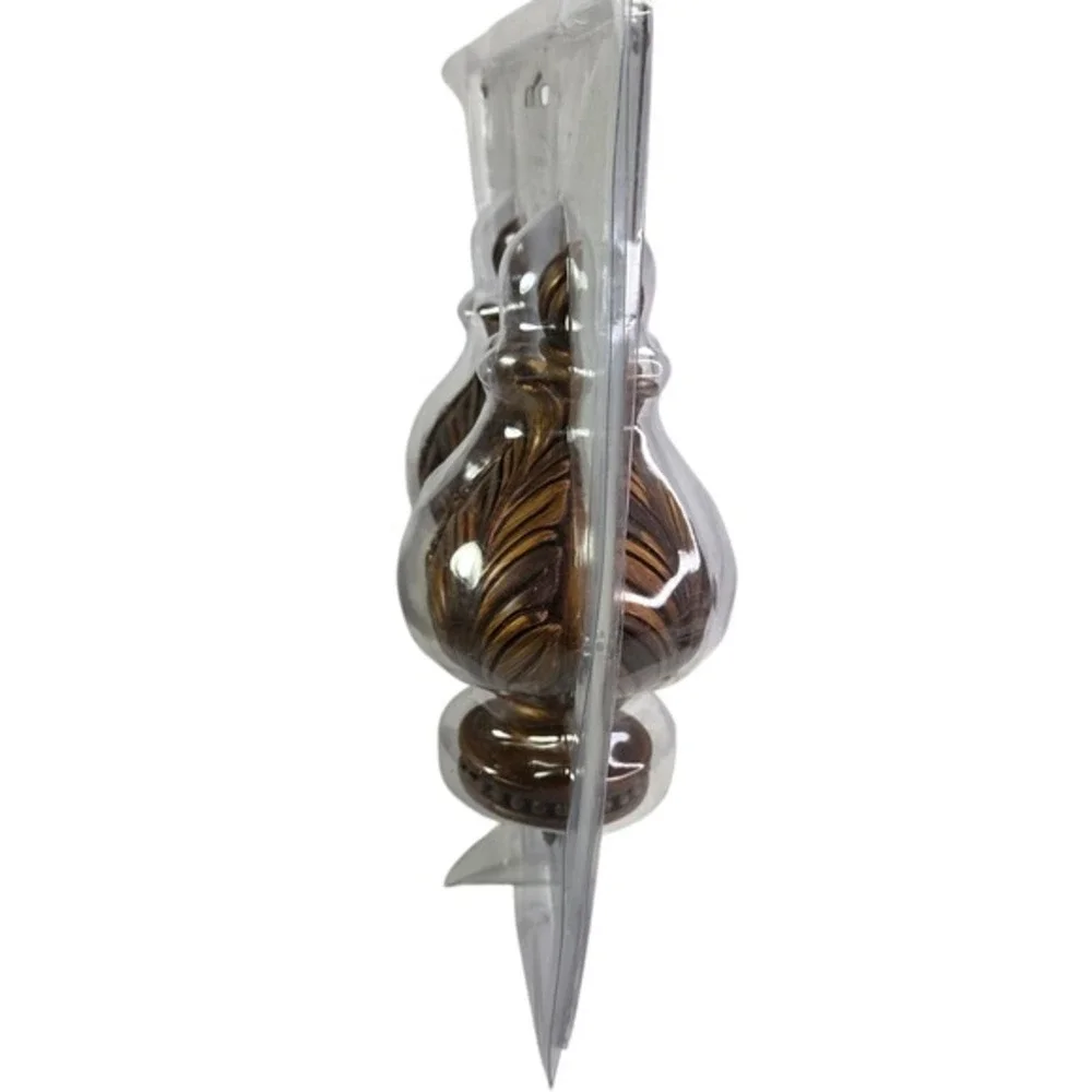 Signature Collection CROSCILL Pair Of Finials Decorative Wood For Rod End Cap Nw